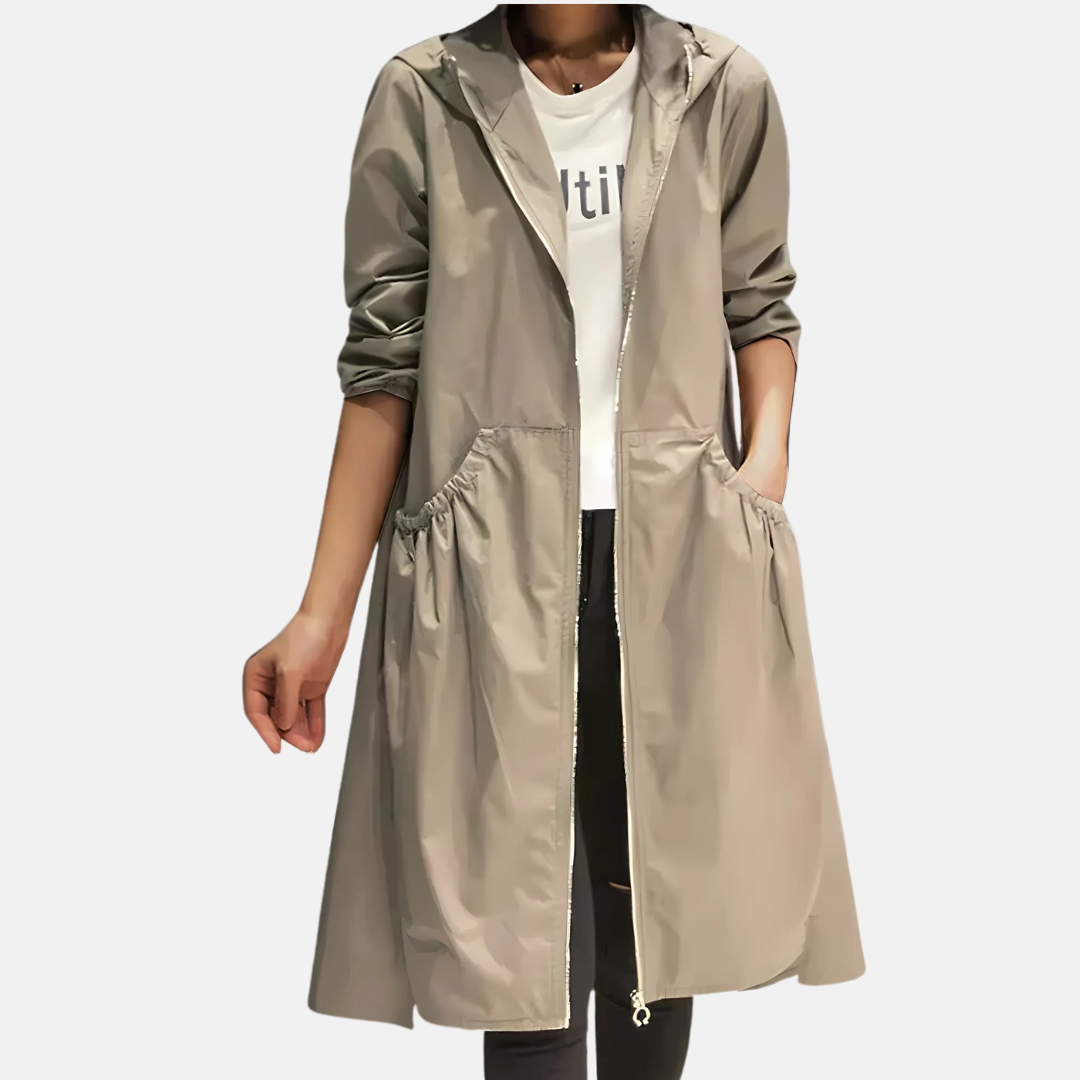 Ladies Waterproof Long Parka Coat - Olytrend