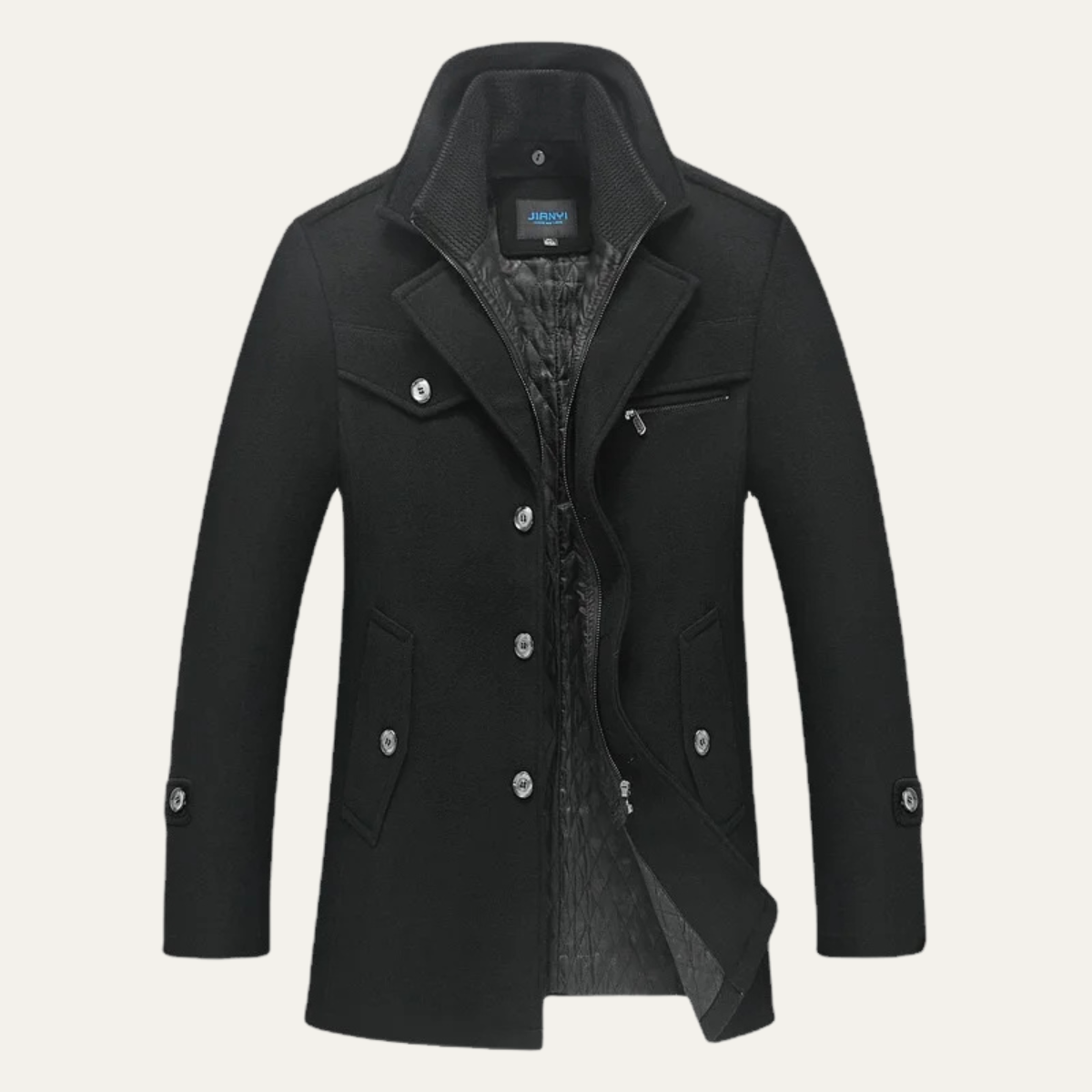 Warm Waterproof Men's Wool Winter Jacket