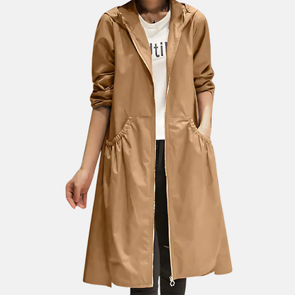 Ladies Waterproof Parka Coat Knee Length