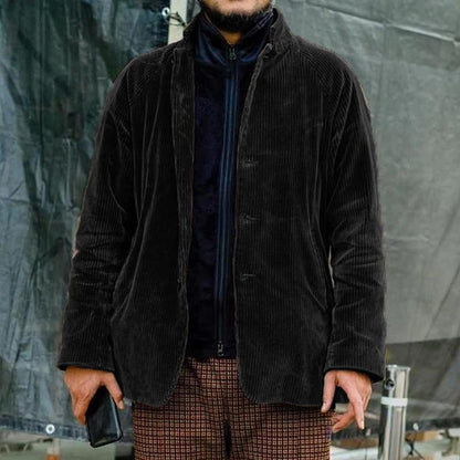 Casual Corduroy Jacket with Button Front