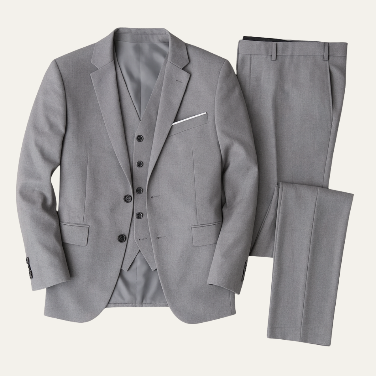 Classic Mens 3 Piece Slim Suit - Jacket, Vest & Pants - Nocini