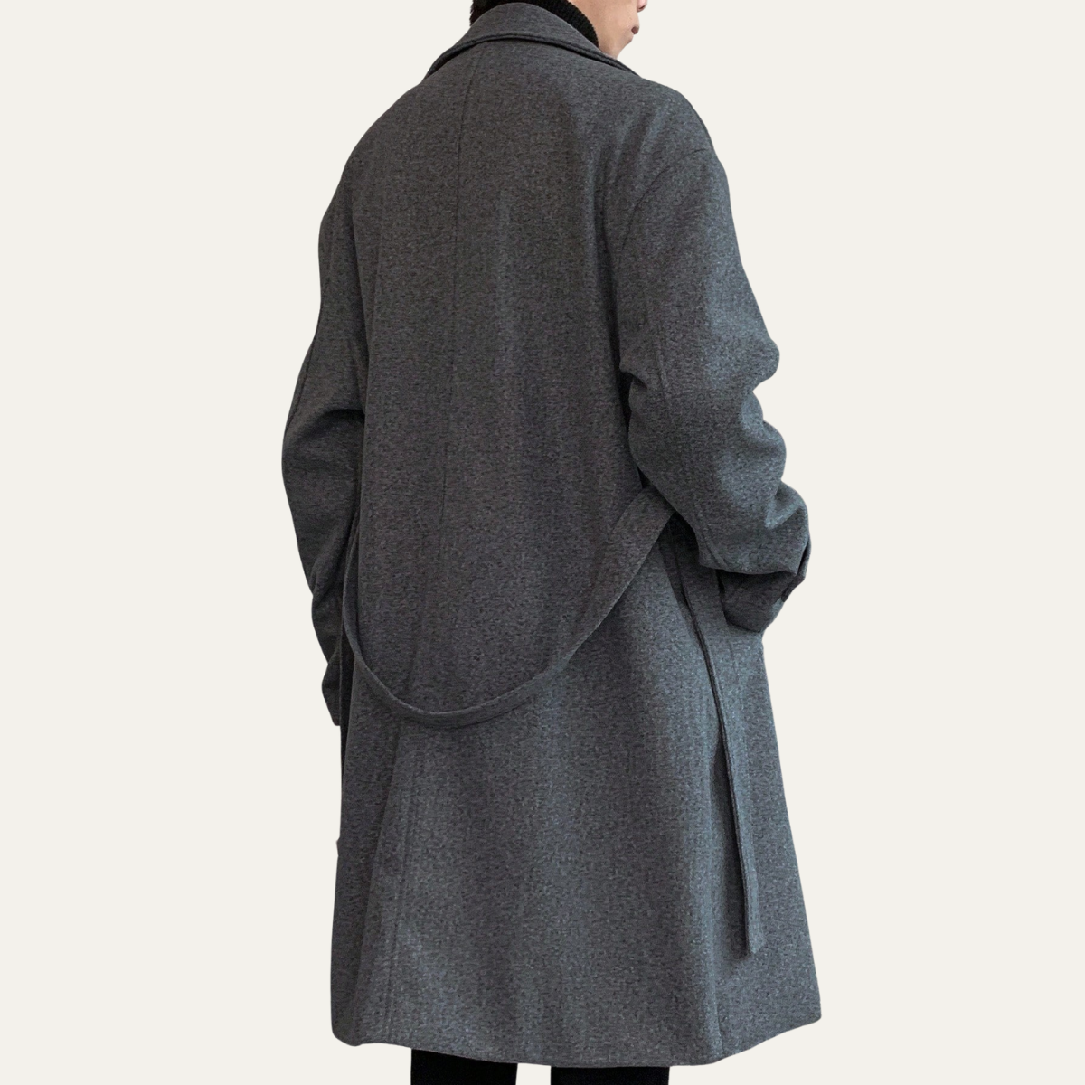 Classic Men's Camel Overcoat with Adjustable Belt