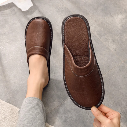 Comfortable Men's Leather Slippers