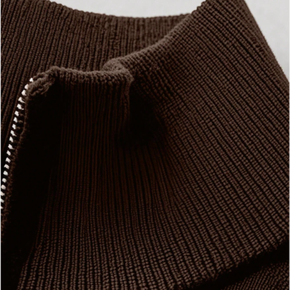 Luxury Men's Soft Mock Neck Wool Sweater