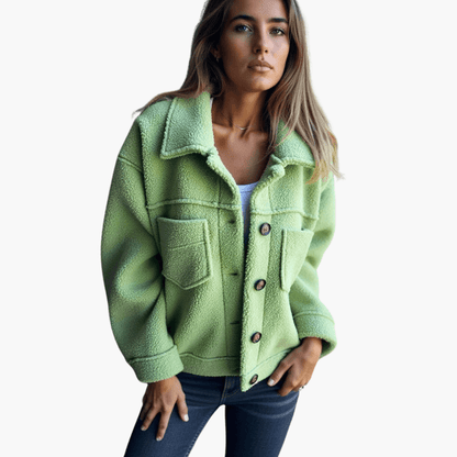 Soft Women's Button Fleece Coat