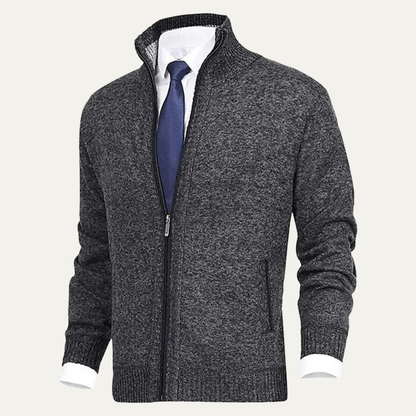 Cozy Men's Thick Fleece Full Zip Sweater