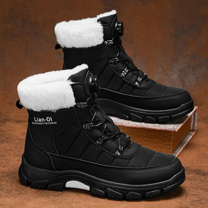 Warm Insulated Men's Snow Boots with Fur Lining