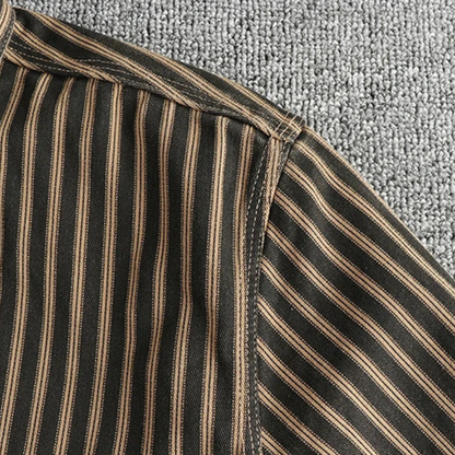 Classic Men's Striped Button Down Casual Shirt