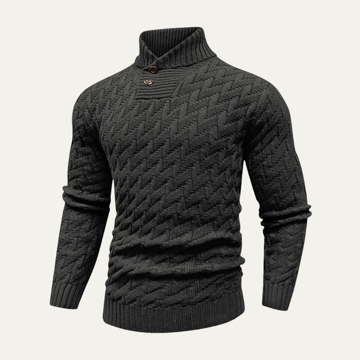 Warm Men's Crew Neck Wool Knit Sweater