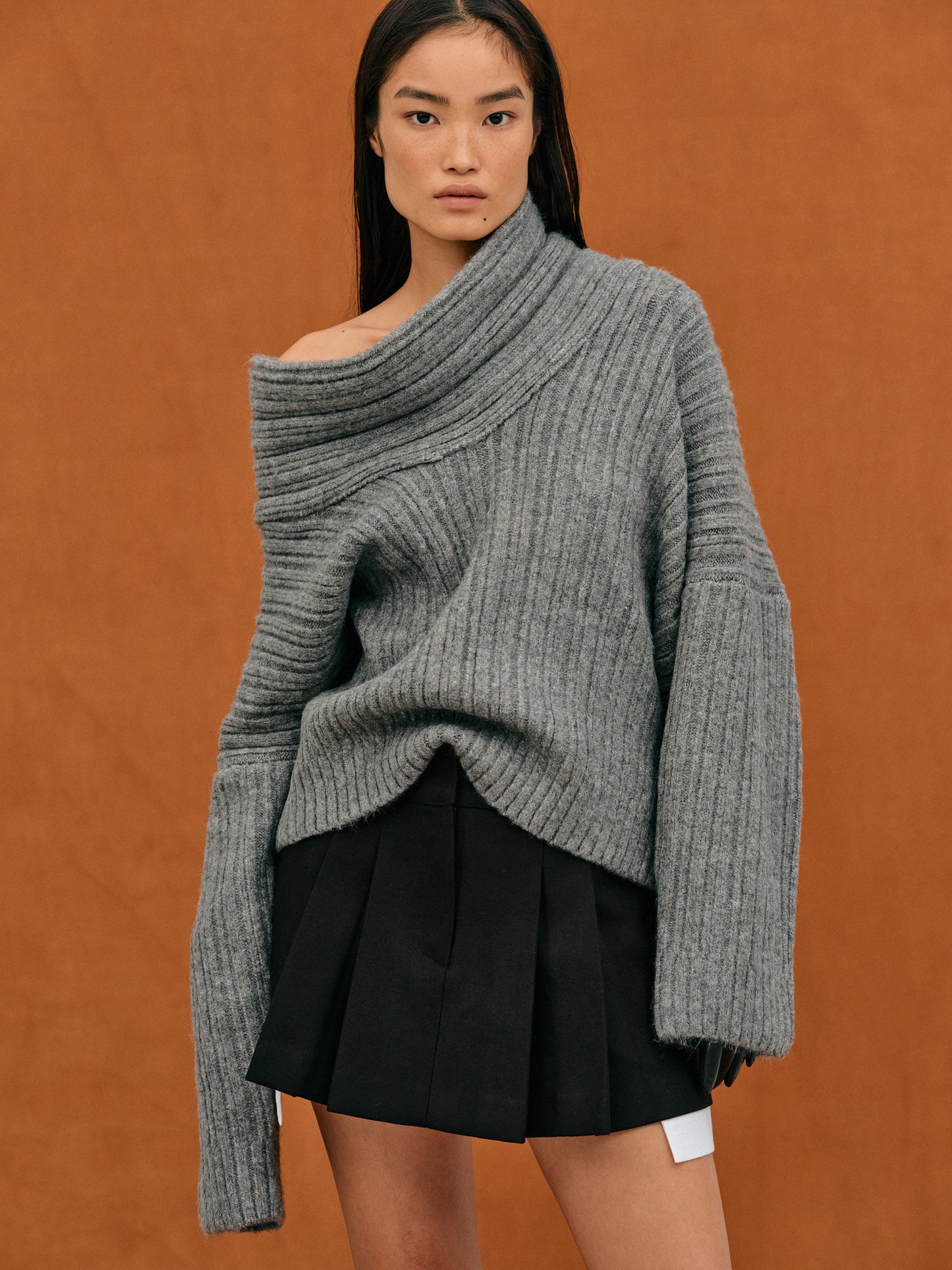 Soft Oversized Women's Off Shoulder Knit Sweater