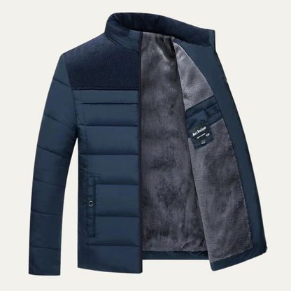Warm Men's Padded Puffer Zip Jacket