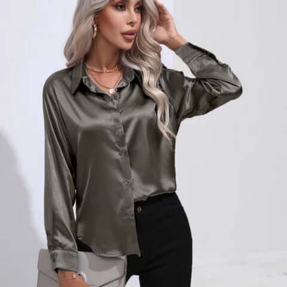 Ladies Soft Flowy Long Sleeve Top