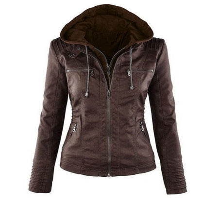 Slim Women's Summer Leather Jacket for Warm Weather