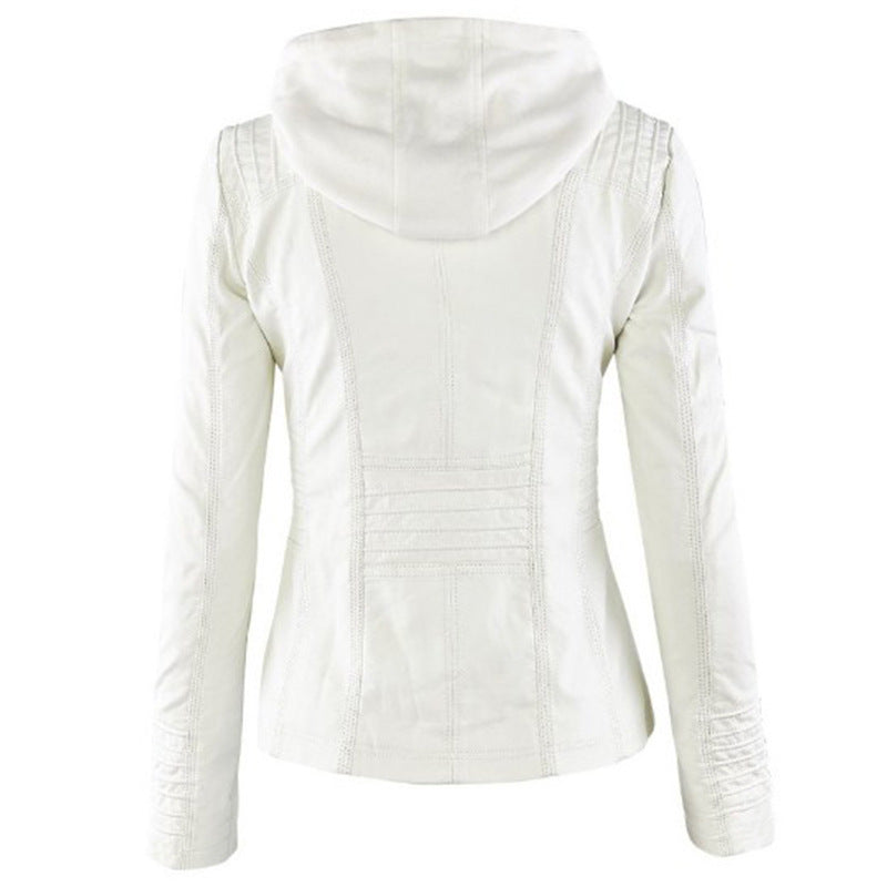 Slim Women's Summer Leather Jacket for Warm Weather