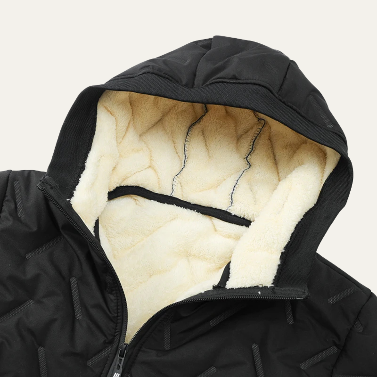 Warm Waterproof Men's Fleece Hooded Jacket