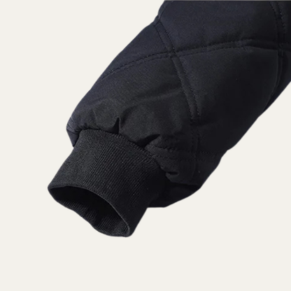 Men's Insulated Quilted Parka with Soft Fleece Lining