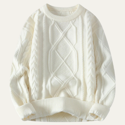 Cozy Mens Thick Cable Knit Winter Sweater