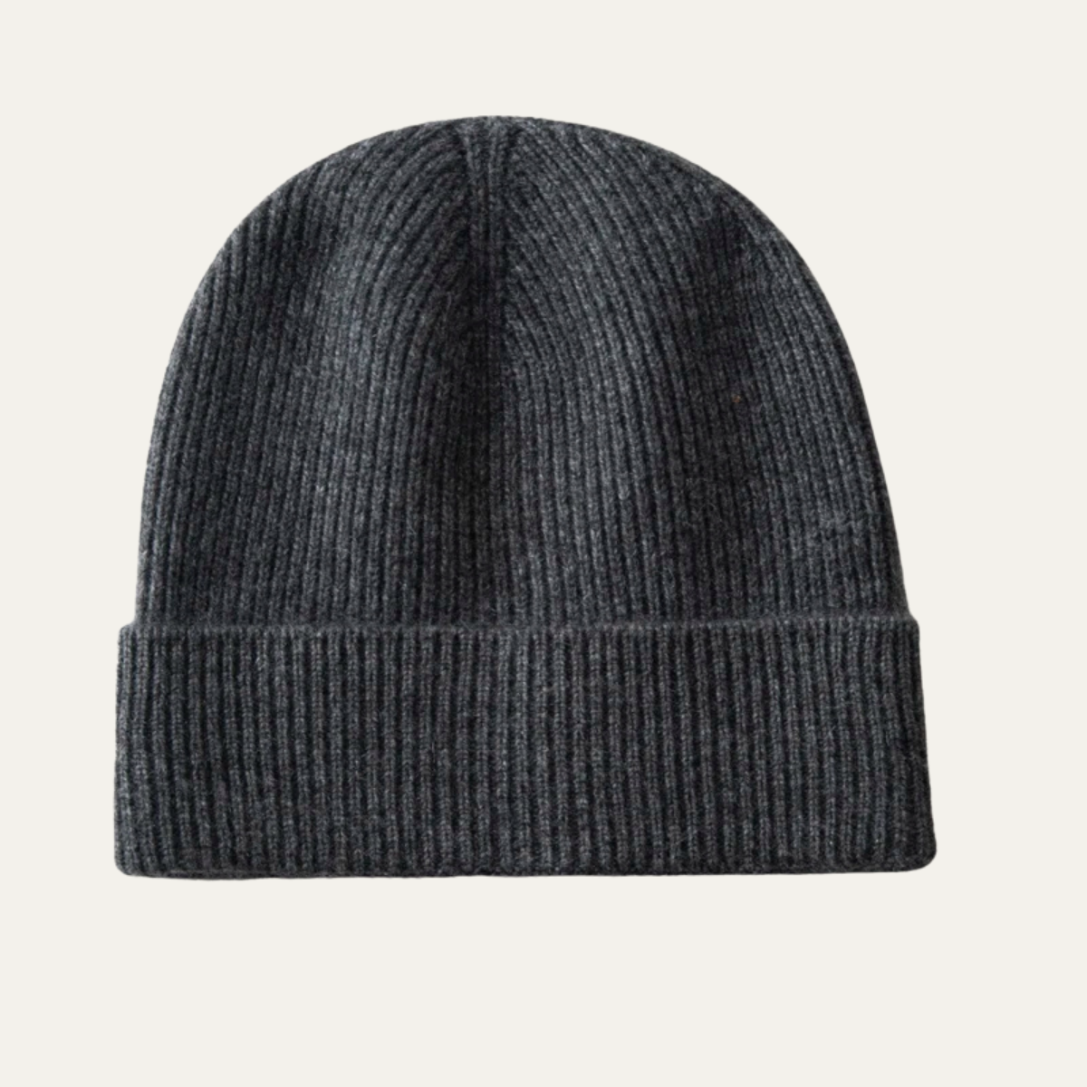 Warm Men's Cashmere Ribbed Winter Beanie
