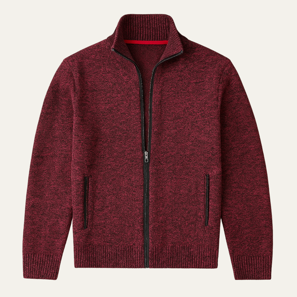 Cozy Men's Thick Fleece Full Zip Sweater - Nocini