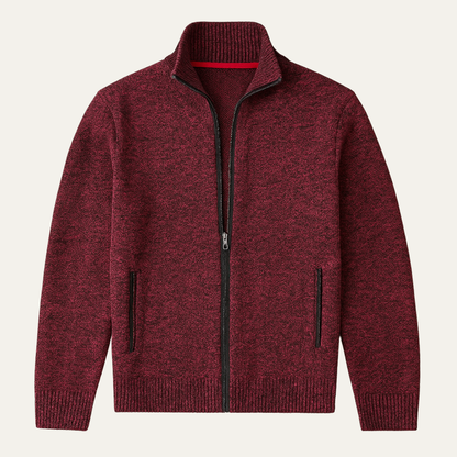 Cozy Men's Thick Fleece Full Zip Sweater - Nocini