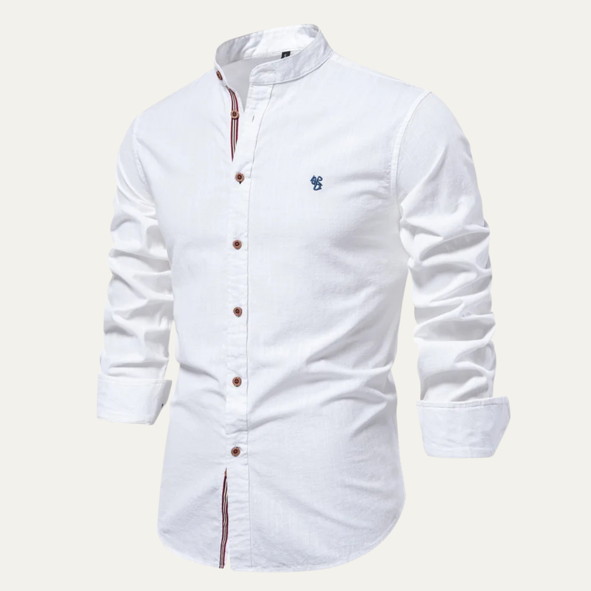 Relaxed Fit Men's Cotton Linen Dress Shirt