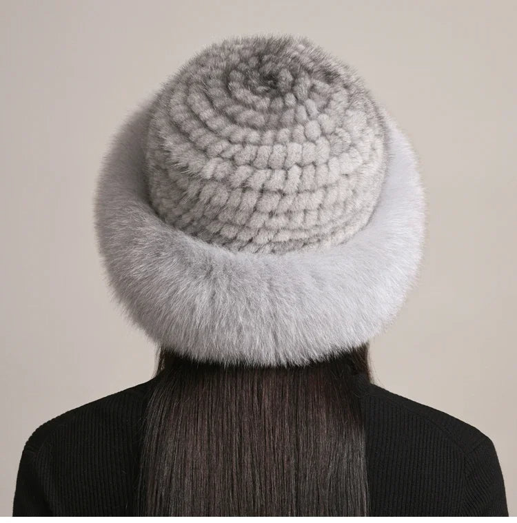 Luxury Fur Winter Beanie Hat