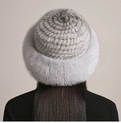 Luxury Fur Winter Beanie Hat