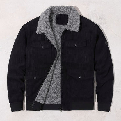 Warm Fleece Lined Classic Corduroy Mens Jacket