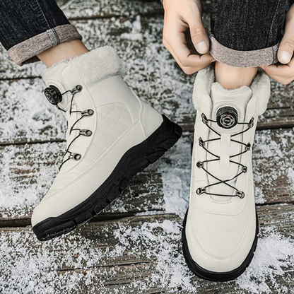 Warm Insulated Men's Snow Boots with Fur Lining