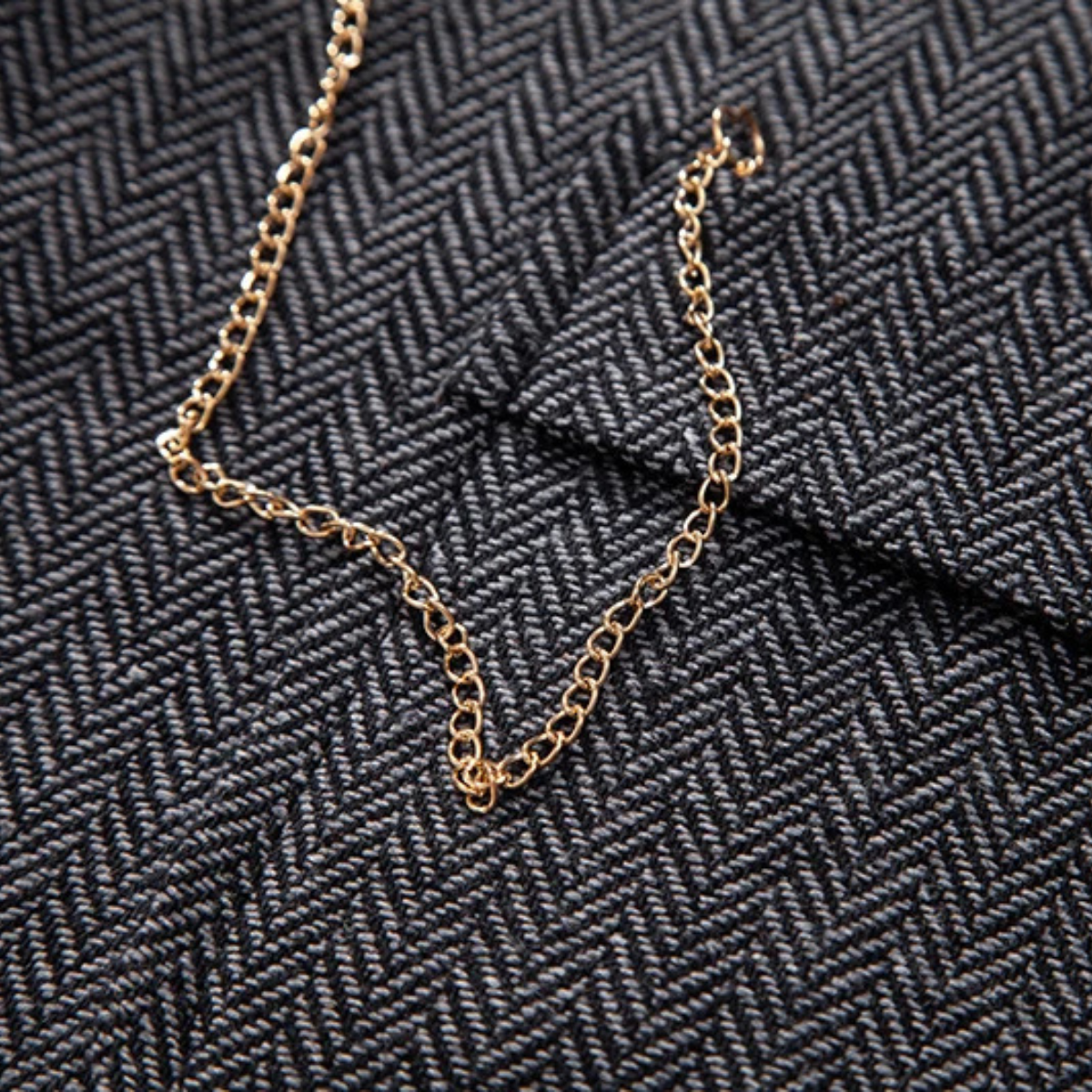 Classic Men's Tweed Waistcoat with Chain