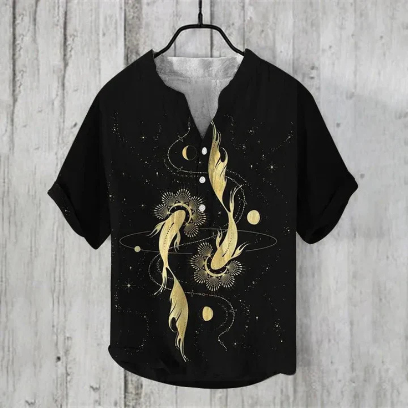 Casual Men's Short Sleeve Breathable Graphic Tee