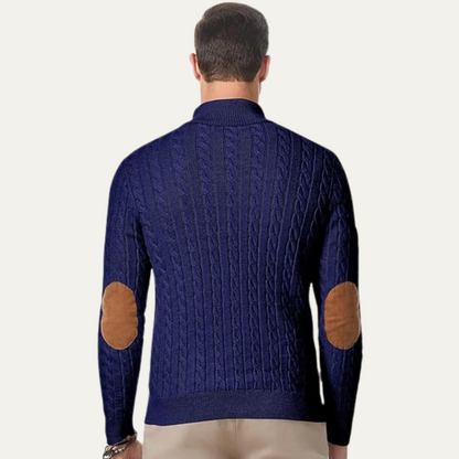 Classic Men's Crew Neck Cable Sweater