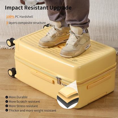 Durable 20 Lightweight Carry-On Suitcase with Hard Shell