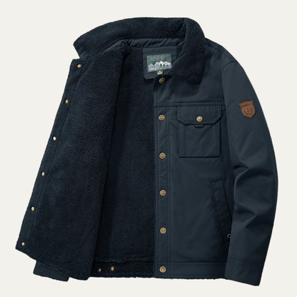 Warm Men's Fleece Lined Sherpa Coat Outdoor Jacket