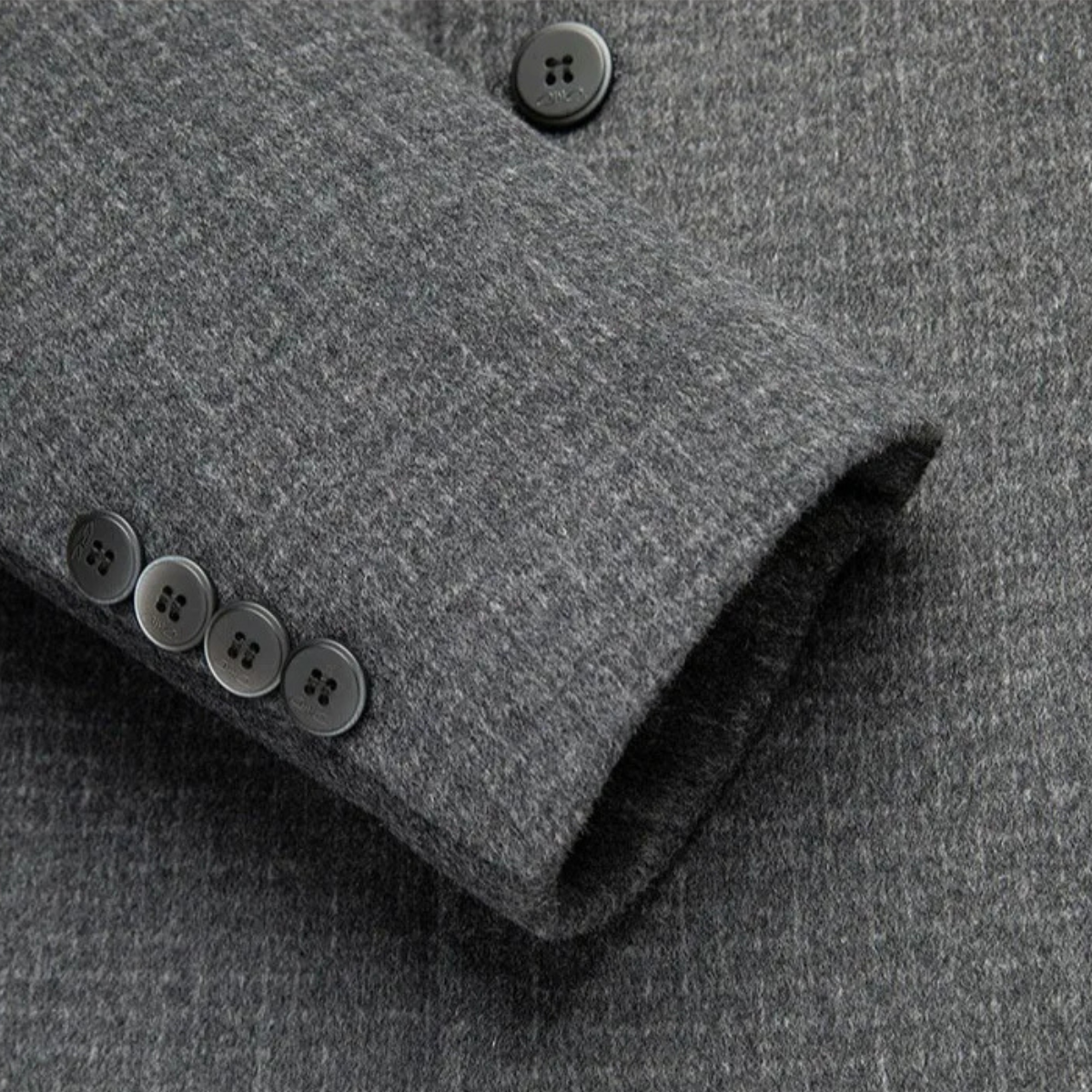Timeless Double Breasted Wool Pea Coat for Men