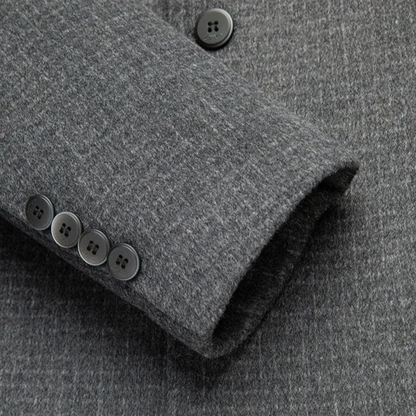 Timeless Double Breasted Wool Pea Coat for Men
