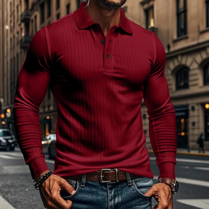 Classic Fit Men's Textured Polo Shirt