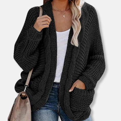 Cozy Oversized Wool Open Front Cardigan