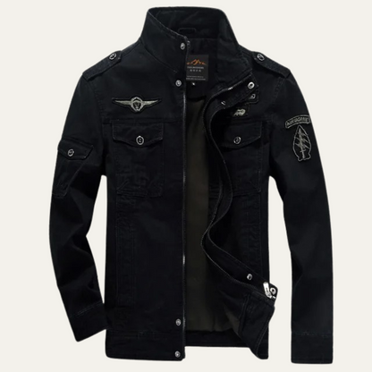 Stylish Men's Cotton Cargo Jacket with Multiple Pockets