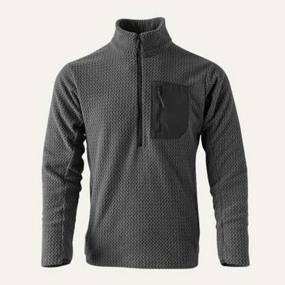 Warm Men's Fleece Pullover with Pocket