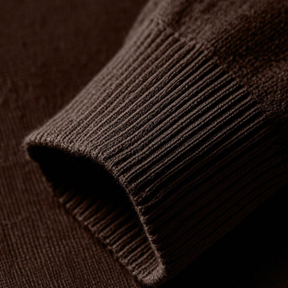 Luxury Men's Soft Mock Neck Wool Sweater