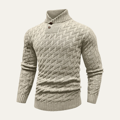 Warm Men's Crew Neck Wool Knit Sweater