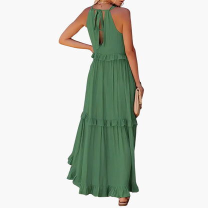 Flowy Long Dress for Women, Lightweight Ruffle Style