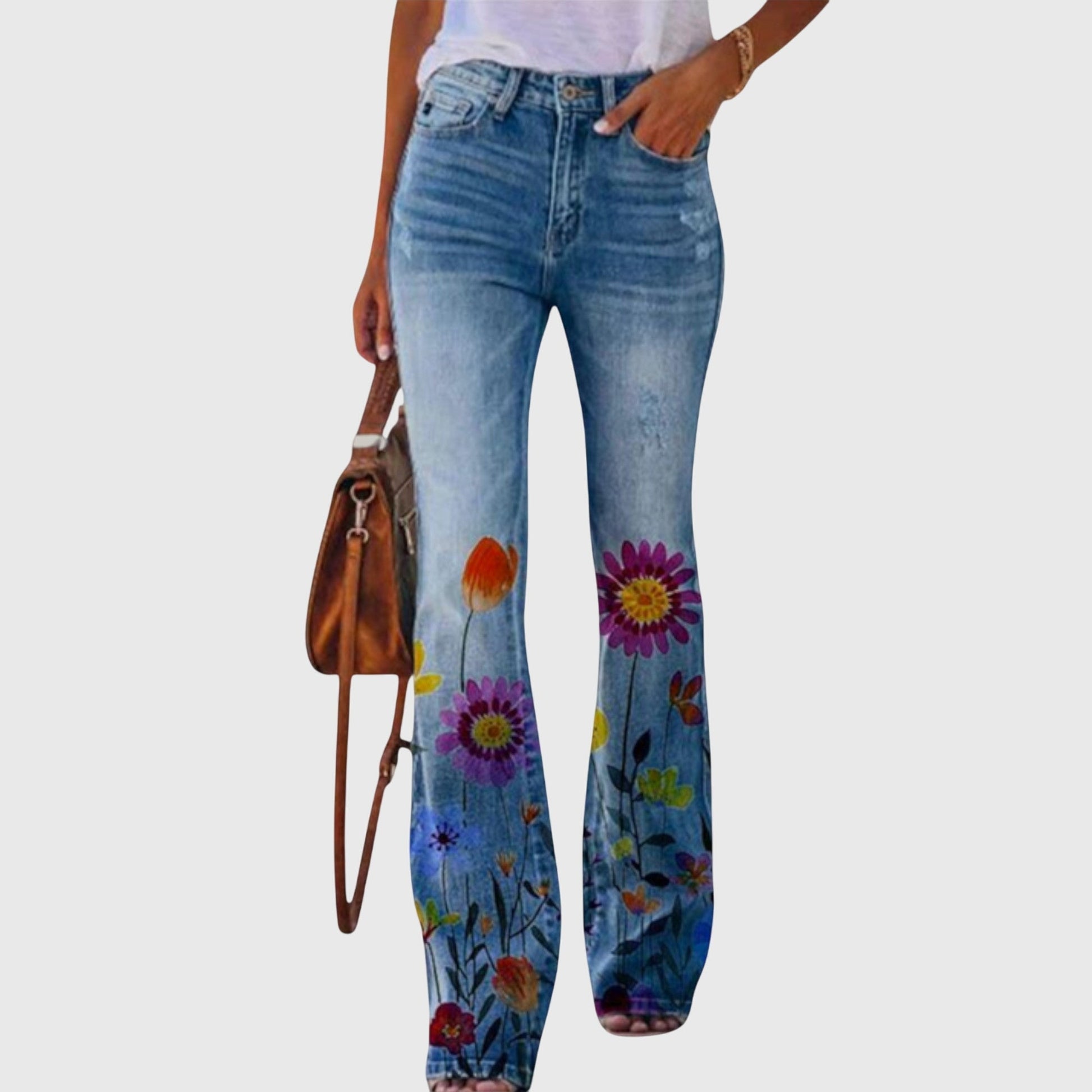 Floral Print Casual Pants - Olytrend