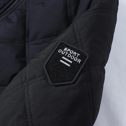 Men's Insulated Quilted Parka with Soft Fleece Lining