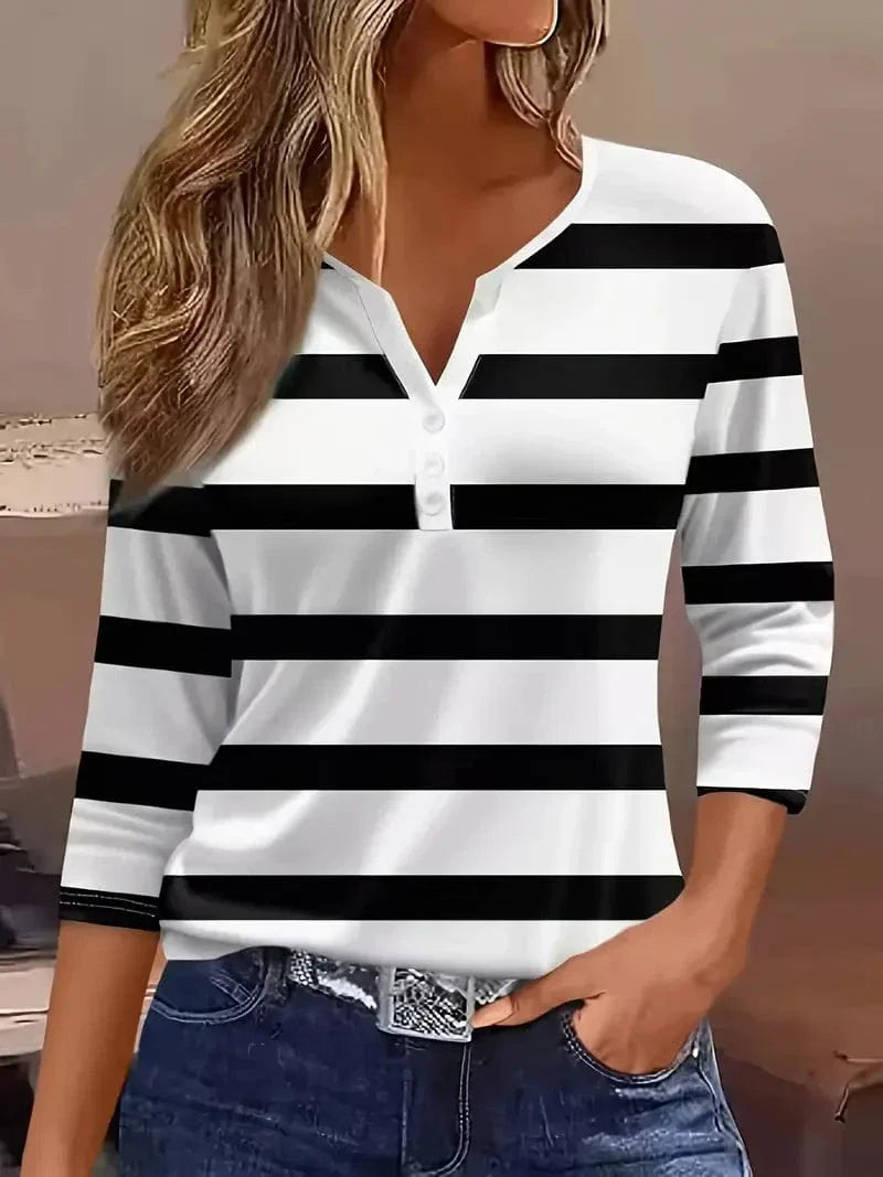 Classic Navy Blue Striped Tee