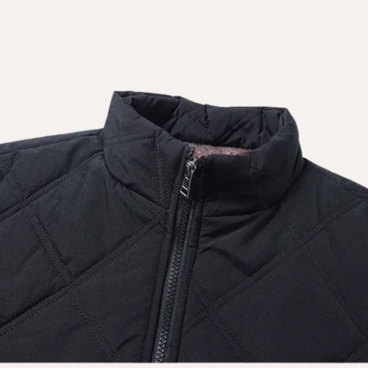 Men's Insulated Quilted Parka with Soft Fleece Lining