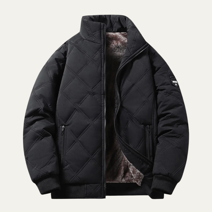 Thermal Quilted Men's Jacket with Diamond Pattern - Nocini