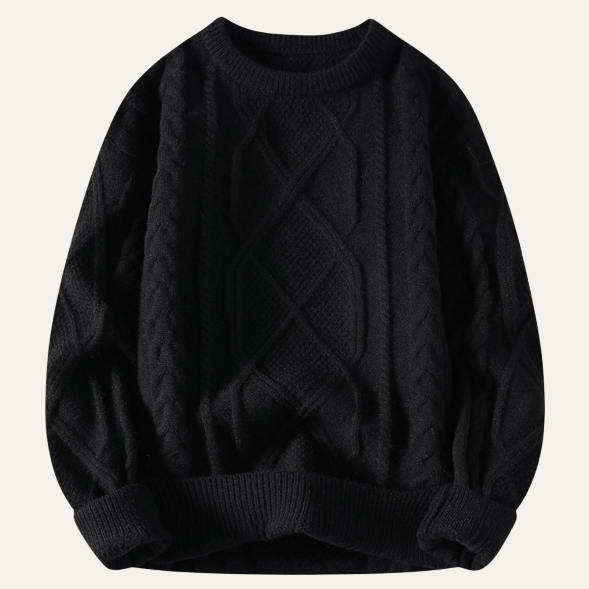 Cozy Mens Thick Cable Knit Winter Sweater