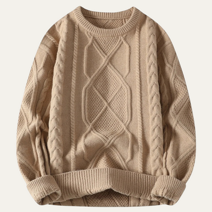 Thick Cozy Men's Cable Knit Winter Sweater - Nocini
